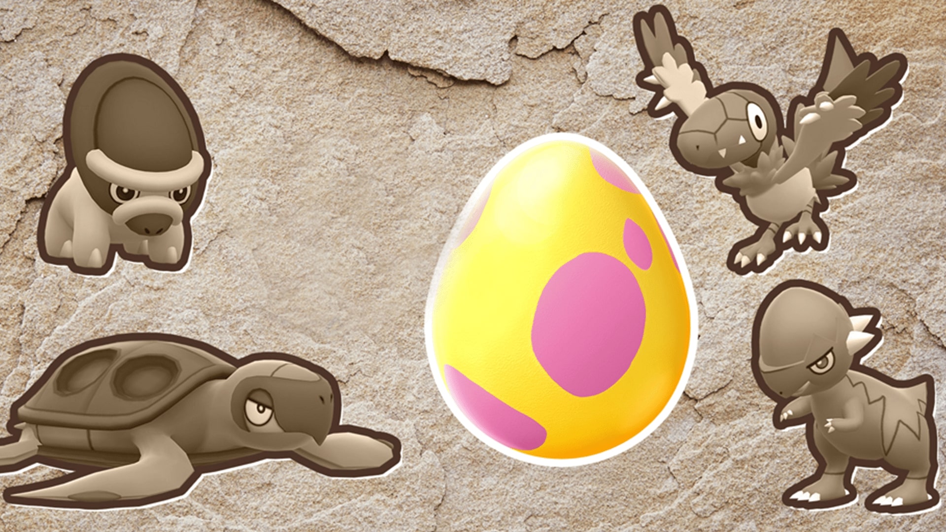 Pokémon fossiles dans les oeufs de 7 kilomètres