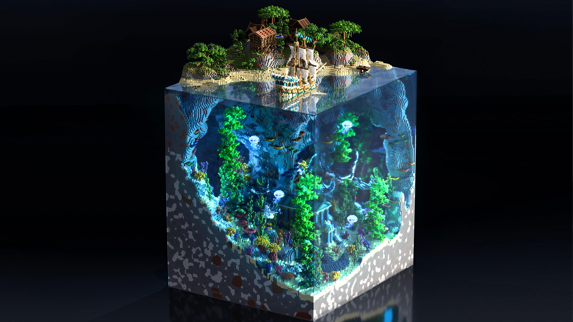 Un fan a construit un monde cubique époustouflant dans Minecraft
