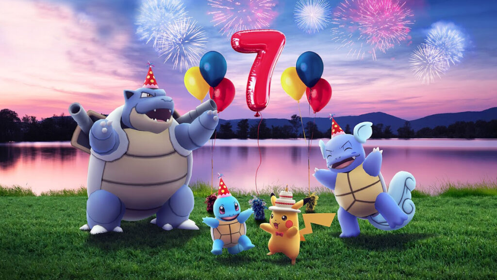 Carapuce festif de retour pour célébrer le 7ème anniversaire de Pokémon GO!