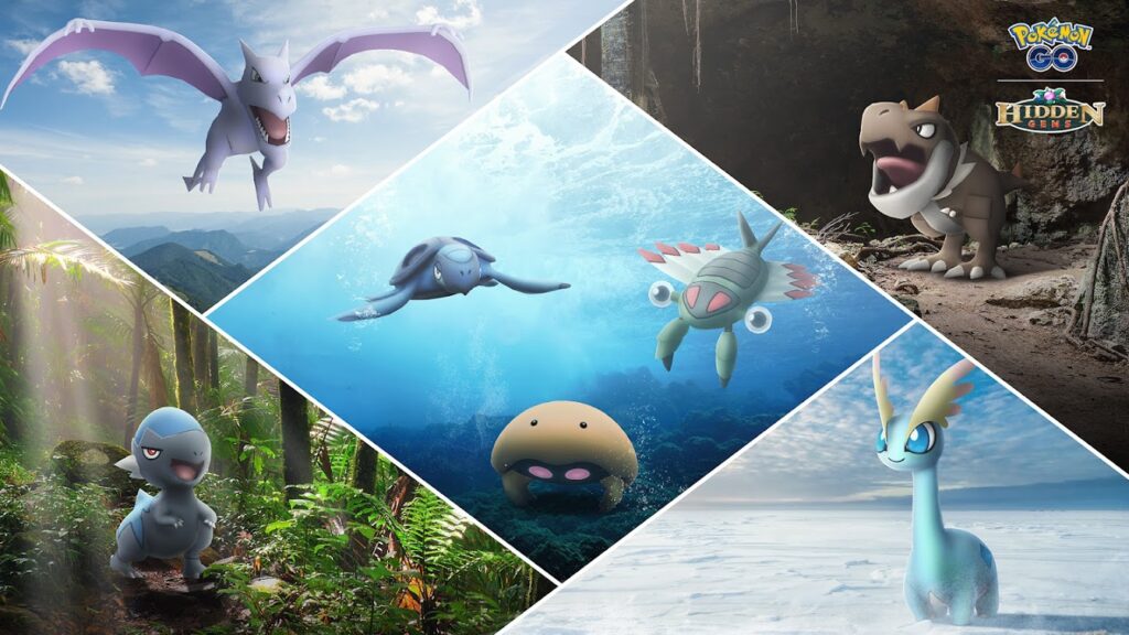 Méga-Tyranocif, Amagara et Ptyranidur chromatiques pour la Semaine aventure avec les Pokémon fossiles sur Pokémon GO