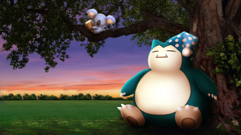 Dodoala et Ronflex bonnet de nuit animent vos rêves pendant l'événement un petit roupillon sur Pokémon GO pour la sortie de la Pokémon GO Plus +