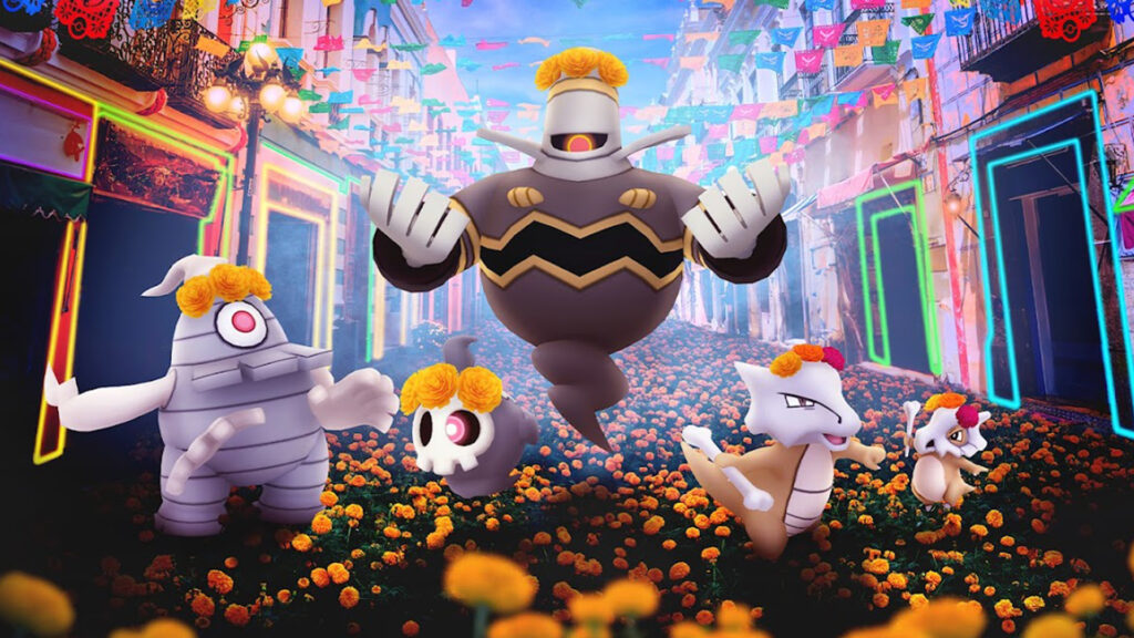 Día de Muertos 2023 - Osselait avec une couronne cempasúchil et de nouveaux bonus dans Pokémon GO