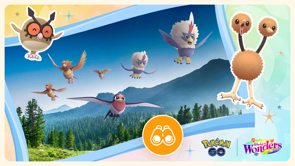 Journée Étude Prendre son envol - Rencontrez des Pokémon de type Vol dans Pokémon GO