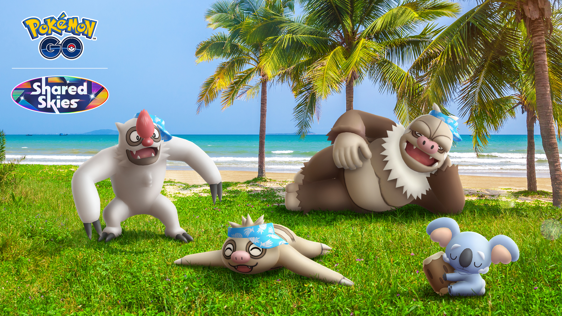 Dodoala chromatique et Parecool à visière se détendent pendant l'événement Sable sommeillant dans Pokémon GO !