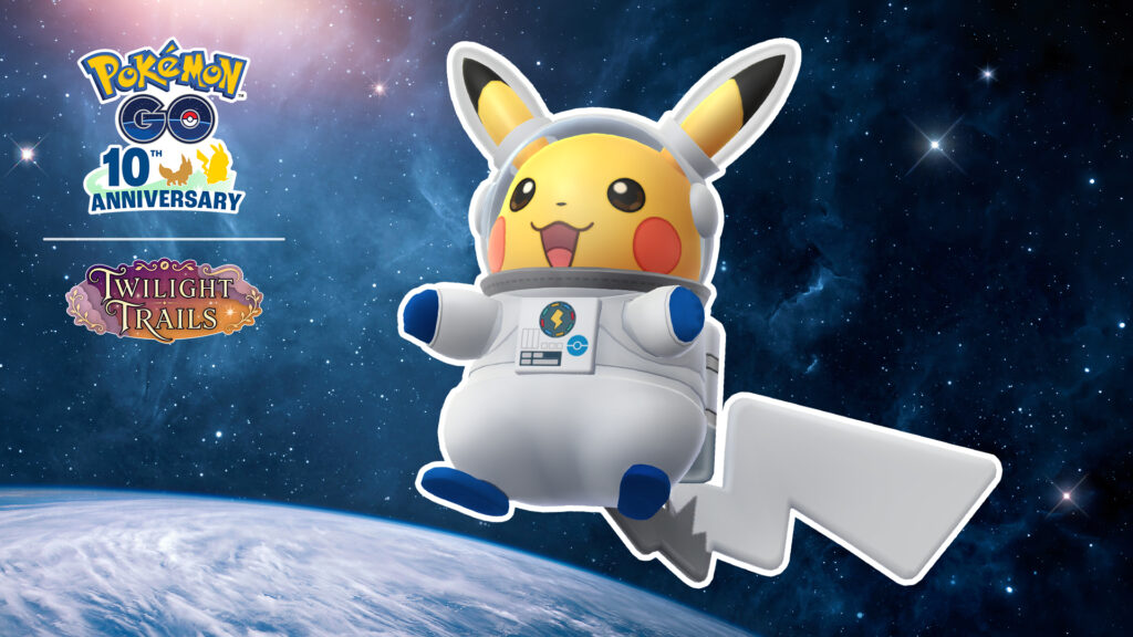 Pikachu astronaute décolle dans Pokémon GO pendant la World Space Week