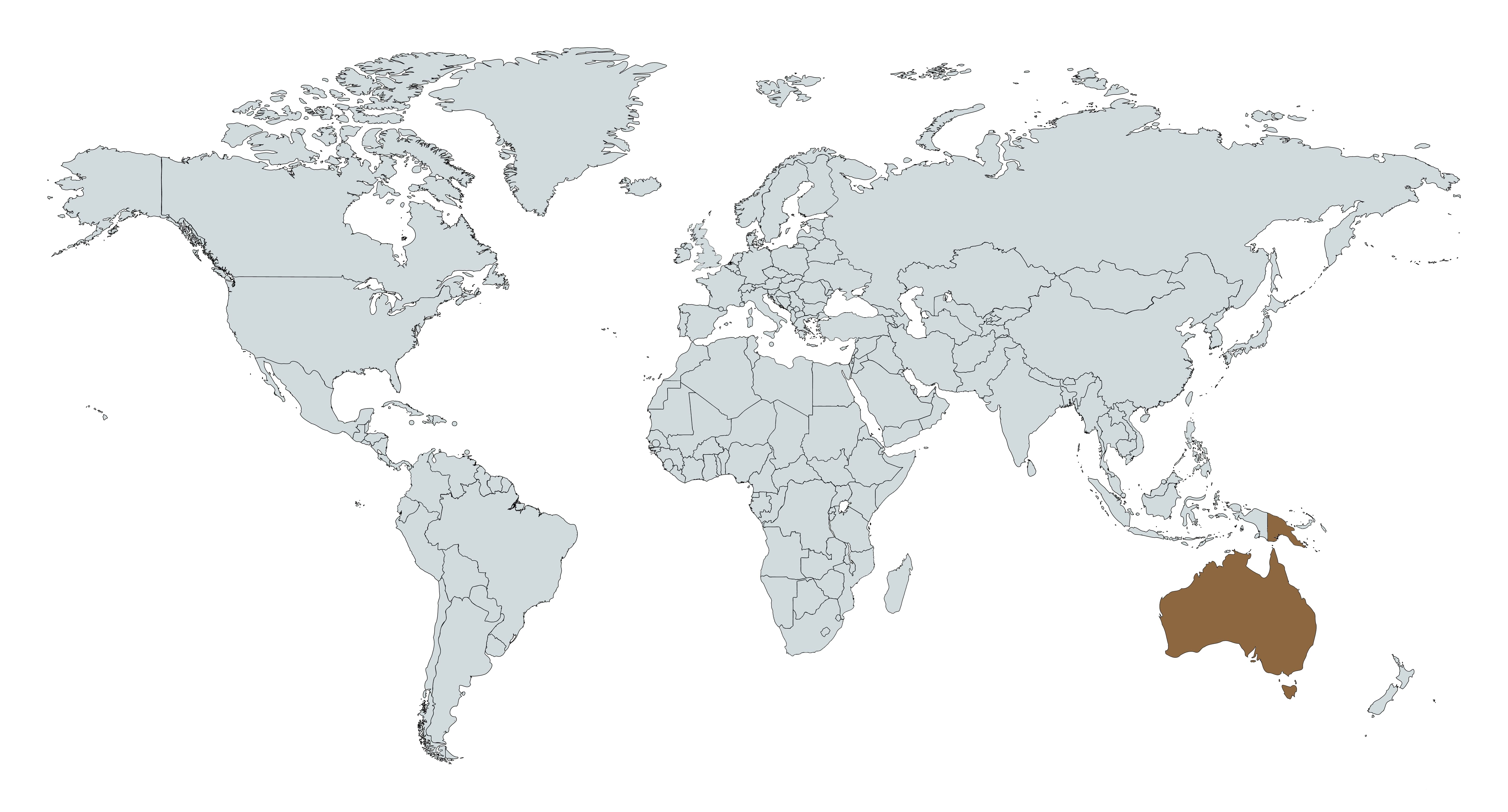 Carte de répartition de Kangourex Pokémon GO